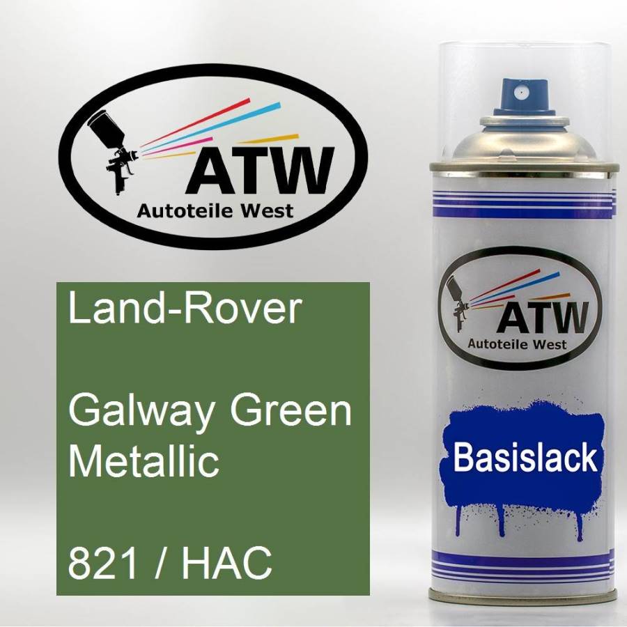 Land-Rover, Galway Green Metallic, 821 / HAC: 400ml Sprühdose, von ATW Autoteile West.